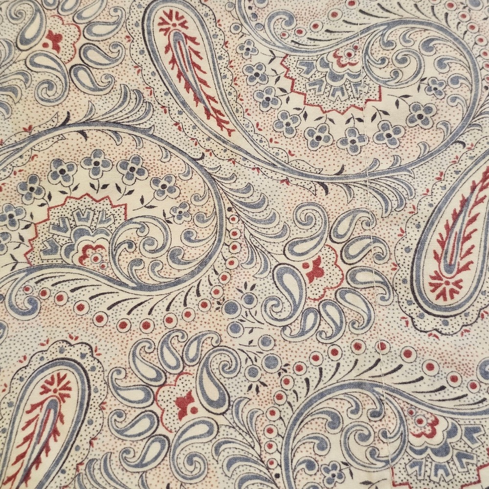 Lauren Ralph Lauren King Sheet Set Paisley Blue Red 100% Cotton 4pc Bedding
